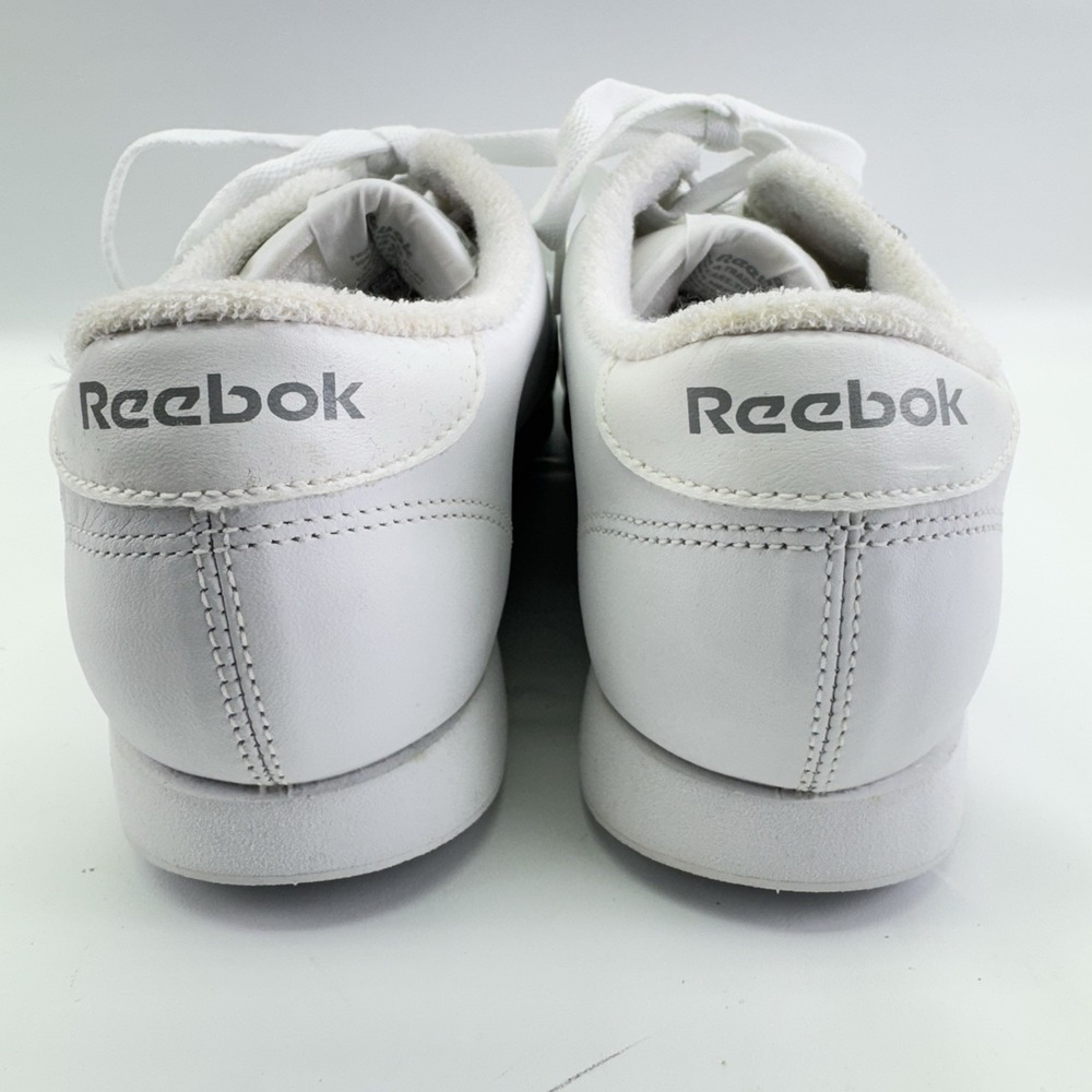 Reebok Princess White Leather Sneakers Womens 7.5 Classic Casual Shoes - Picture 10 of 12